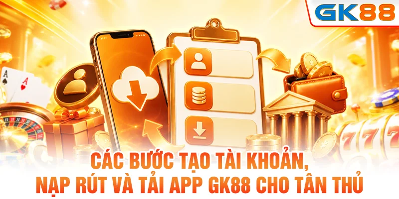 Các bước tạo tài khoản, nạp rút và tải app GK88 cho tân thủ